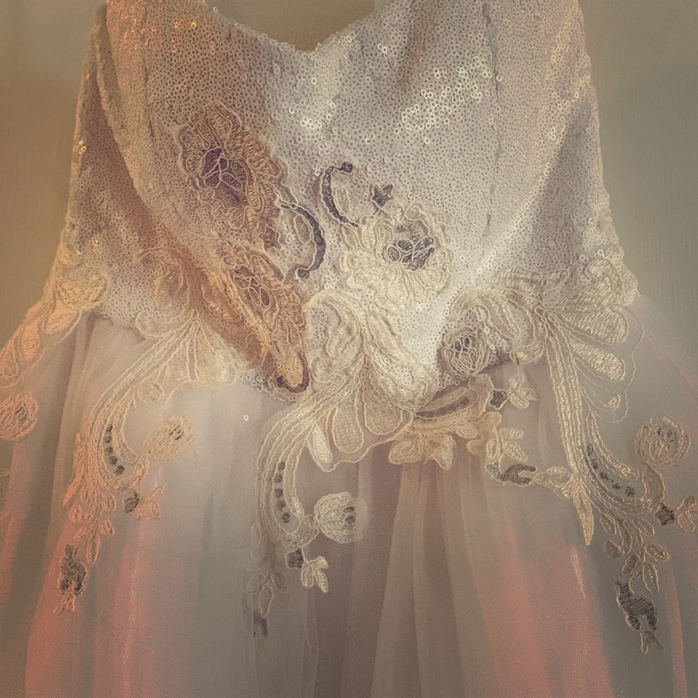 White sequined NEW YEARS dress